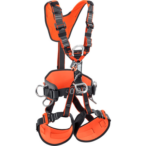 Axess QR Ascender climbing technology harnais professionnel vu de face orange et gris 